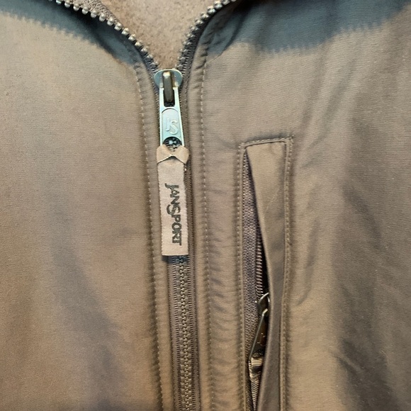 New Mens JanSport Gray Polar Fleece Jacket Size XL Windbreaker - Picture 7 of 9